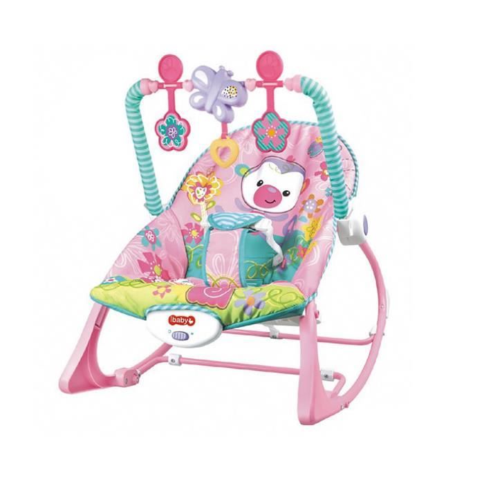 Transat Bebe Vibrant Et Musical Barre A Jouets Et Dossier Inclinable Rose Achat Vente Transat 2008914191140 Cdiscount
