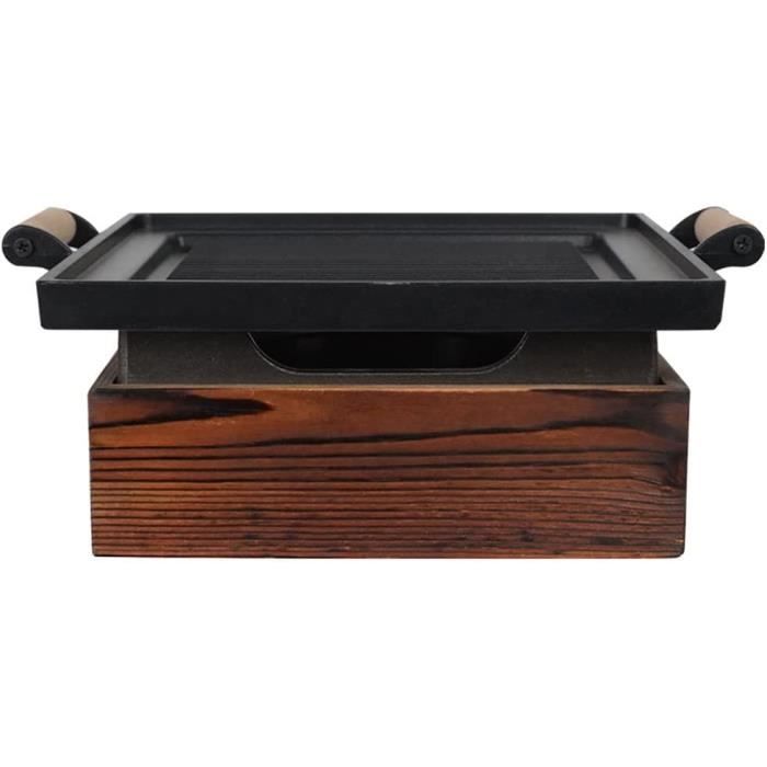 Grill Barbecue Japonais En Alliage Aluminium - Mini Poêle Portable Avec Filet - Pour Intérieur Et Extérieur - Taille XL