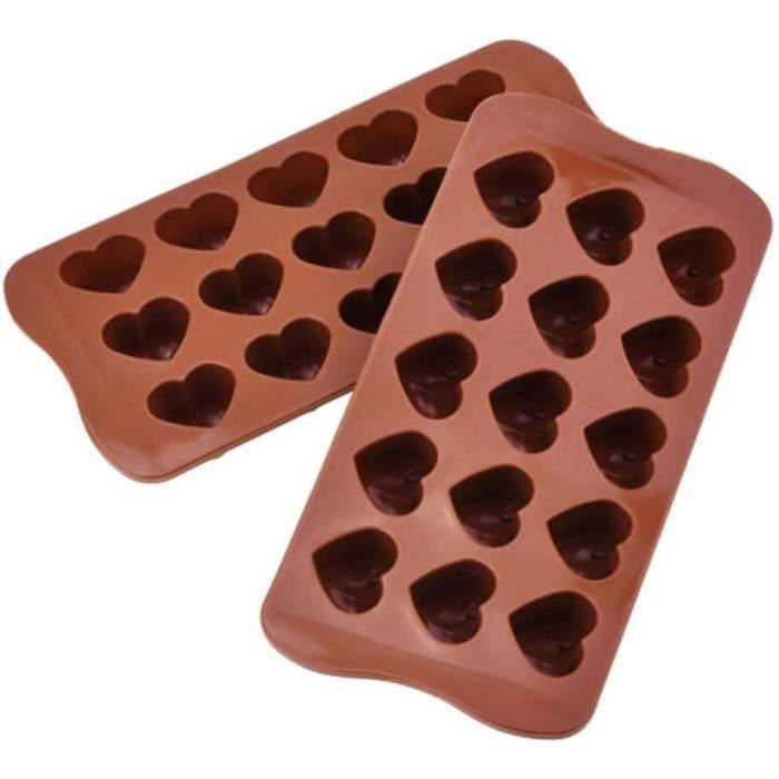 Moule à Glaçons Silicone Cœur 21 Compartiments Avec Couvercle - Glaçons Coeur Pour Cocktails, Whisky, Chocolat & Plus