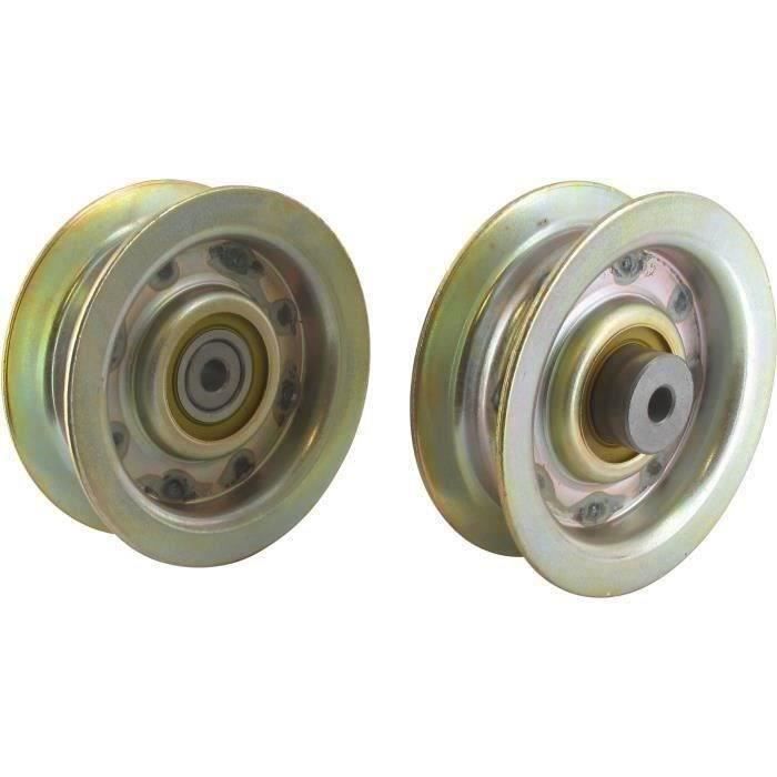 Poulie à gorge plate adaptable JOHN DEERE pour tondeuses LT180, LT190 et série X et déneigeuses 42, 