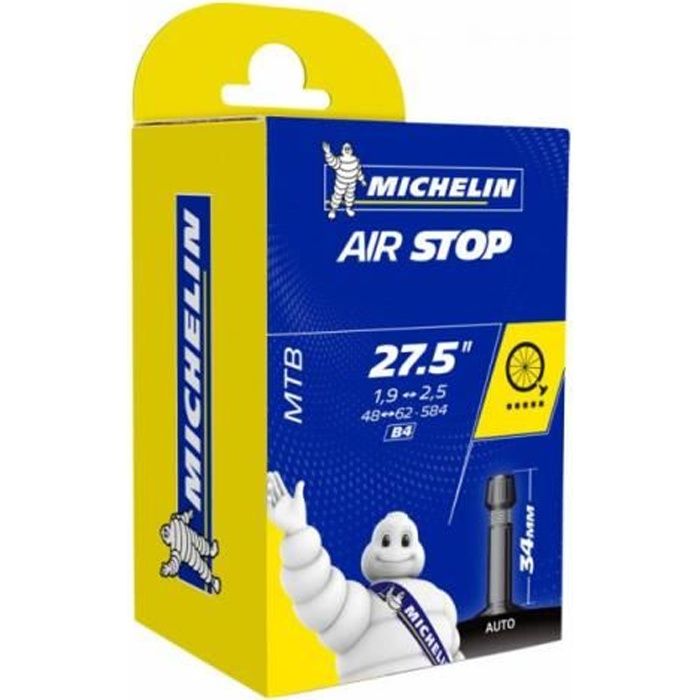 Chambre a air velo 27.5 x 1.90-2.60 michelin b4 valve standard (48-62x584)