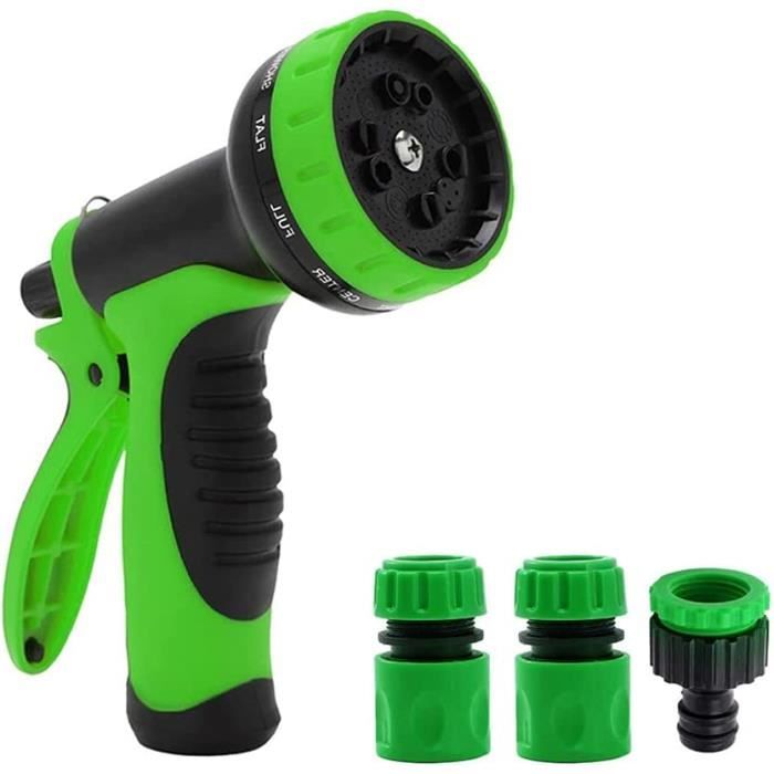 Pistolet D'arrosage 8 Modes - Arrosoir Jardin Avec Débit Réglable - Pour Pelouse, Voiture, Animaux