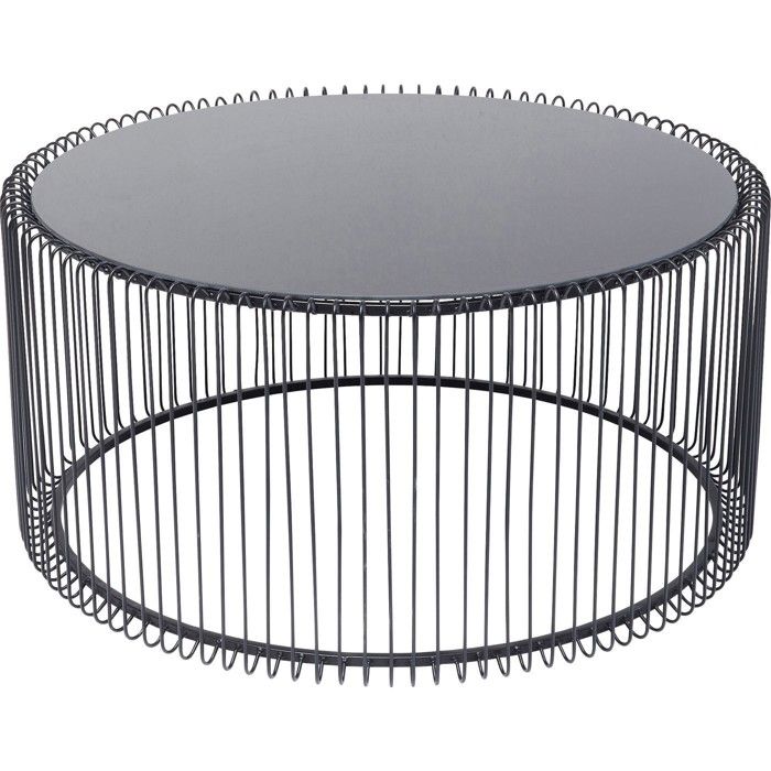 Table Basse Ronde Wire Noire 80cm Kare Design Achat Vente