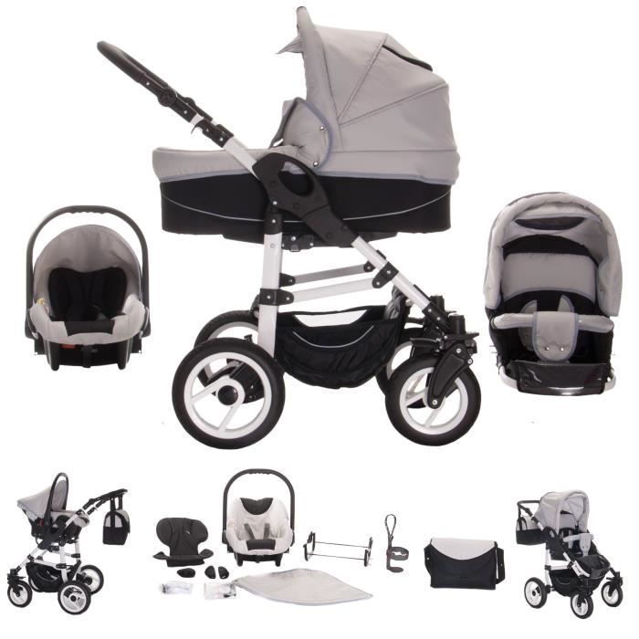 Bebebi Modele Paris 3 in 1 Poussette Canne Poussette Combinee roues moussant Concord Cdiscount Puericulture Eveil bebe