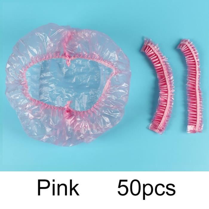 (Pink de douche élastiques jetables, 50/100 pièces