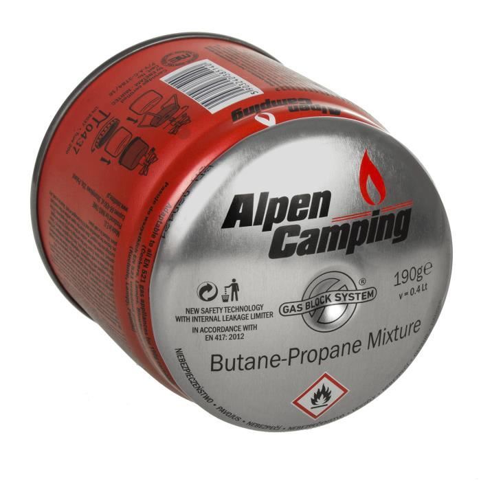 Alpen Camping Cartouche pour réchaud à gaz 400ml