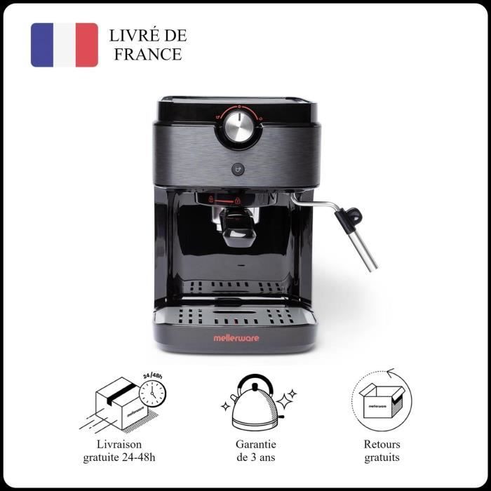 Mellerware Cafetière COFFEE MAKER CM201 Machines à Café Expresso 20 Bars -  2 ans de garantie à prix pas cher