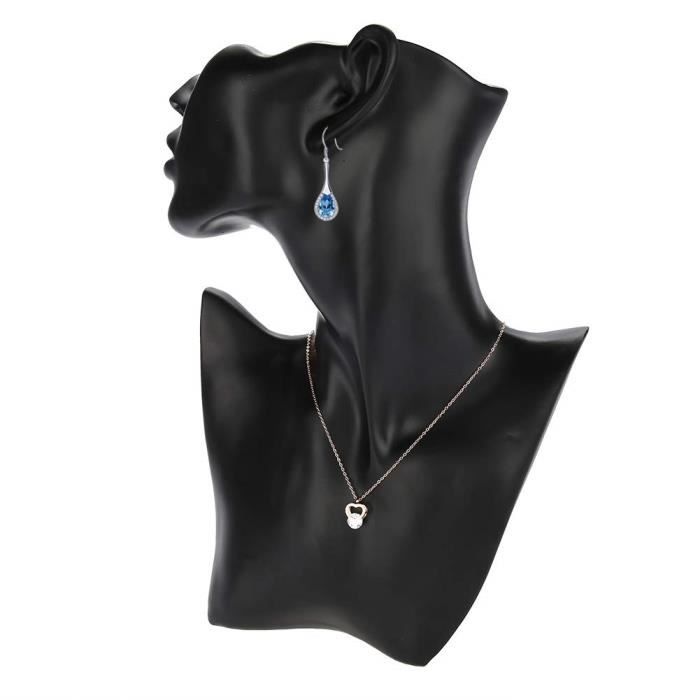 Bijoux Acrylique Collier Boucle doreille en Plastique Buste Mannequin Holder Pr/ésentoir Organisateur