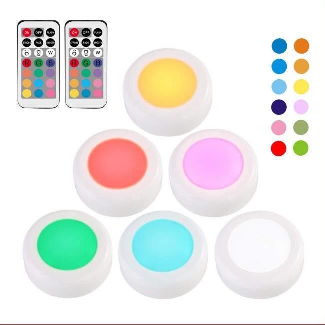 Lampe - RGB - Veilleuse Télécommandée - 6 Pack - Éclairage Dimmable - Installation Facile