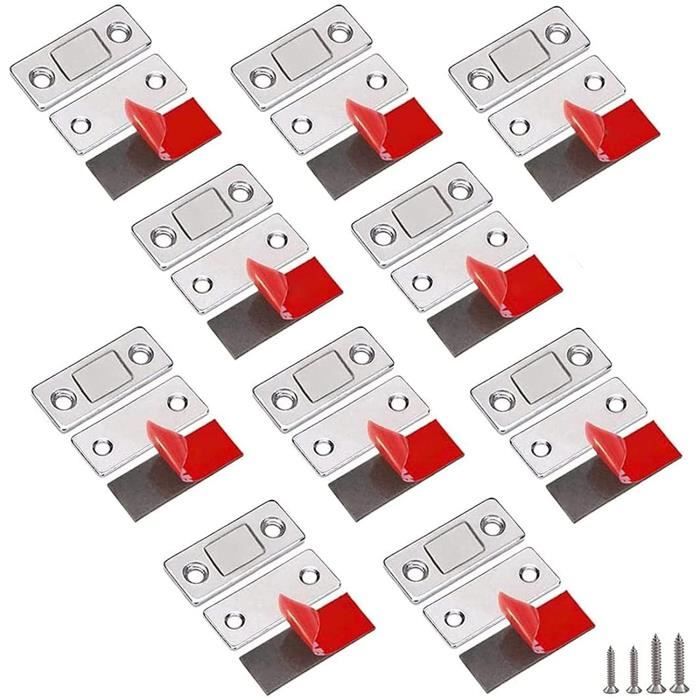 Aimant Porte Placard Loquet Magnetique 5-10 Pièces UltraMince Loqueteaux  Magnétiques en Métal à Coller Aimant Fermeture Adhés [186] - Cdiscount  Bricolage