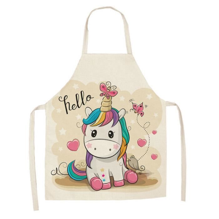Tablier De Cuisine Enfant Personnalisé Avec Motif Rose - Peinture Et Cuisine Amusante