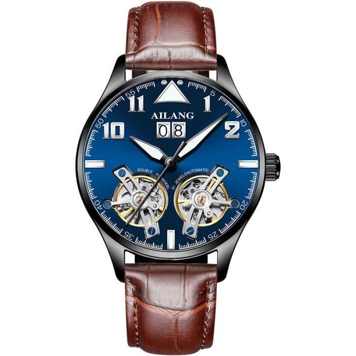 Montres montre m canique pour hommes automatique Double tourbillon