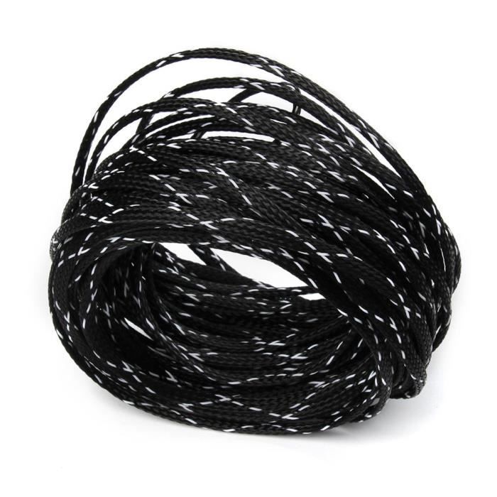Manchon Tressé PET Auto-fermant 38mm - 1 Mètre - Pour Gainage Et Protection De Câbles - Nylon, Température -40°C à +150°C