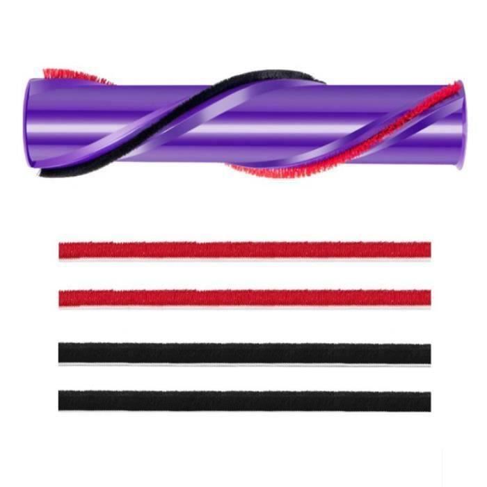 7 Pièces Bandes Peluche Souple Tête Rouleau Aspirateur Compatible V6 V7 V8 V10 V11 Tete De Rouleau Souple Aspirateur Avec Piece Rechange Tournevis 90742667