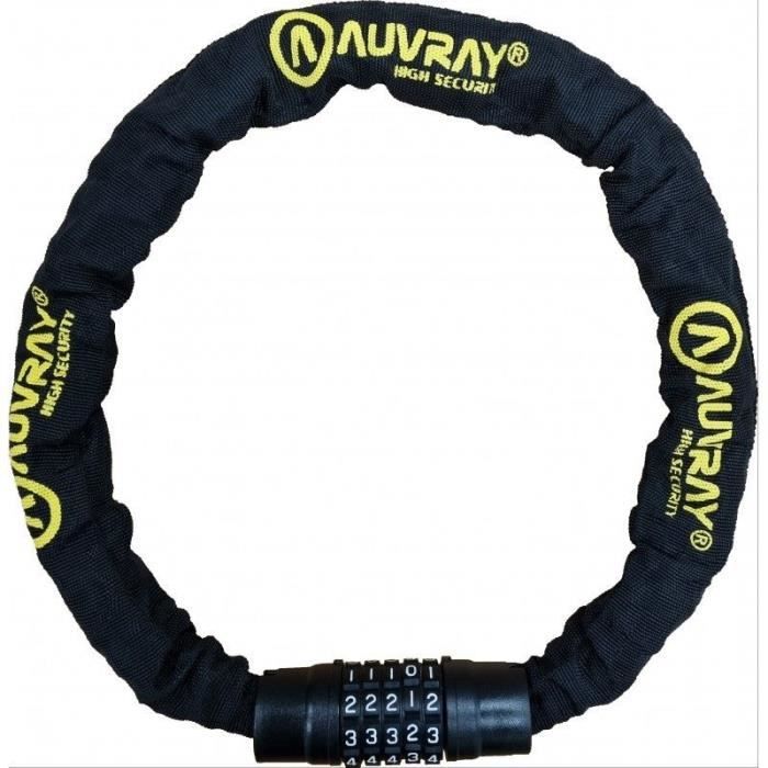 Antivol Vélo AUVRAY C BLOC Chaîne 90 Cm 6 Mm à Clé - Protection Solide Au Quotidien