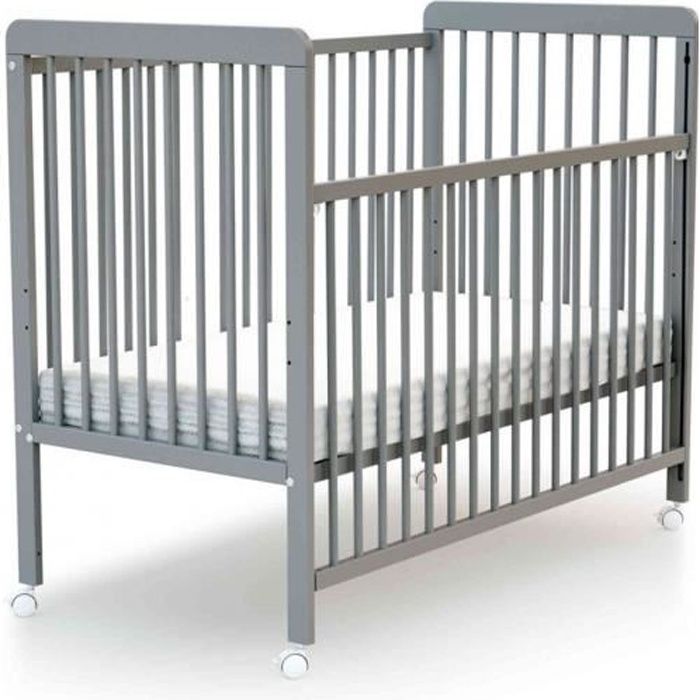 Lit Bebe Coulissant A Barreaux Gris 60x1 Cdiscount Puericulture Eveil Bebe
