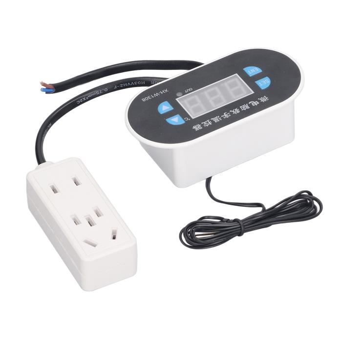 Contrôleur De Température Numérique Affichage À Led Avec Capteur Régulation Haute Et Basse Température Pour Salle De Bain Ou Cuisine (DC12V