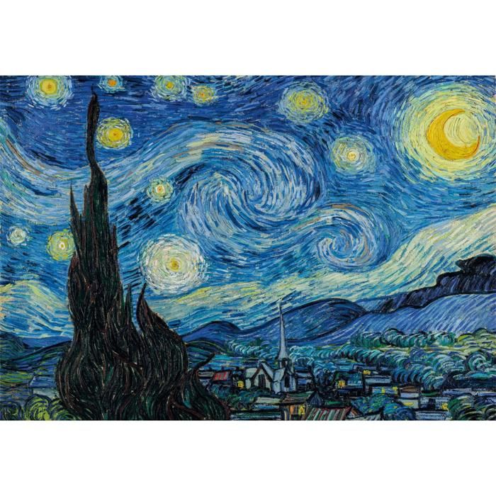 Puzzle Compact 1000 pièces : Van Gogh : La Nuit étoilée Puzzle Compact 1000 pièces : Van Gogh : La Nuit étoilée