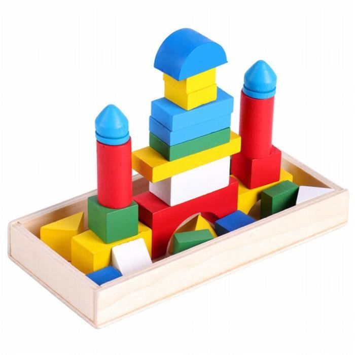 CRAZE Ensemble de blocs de construction en bois Jouets pour tout-petits ...