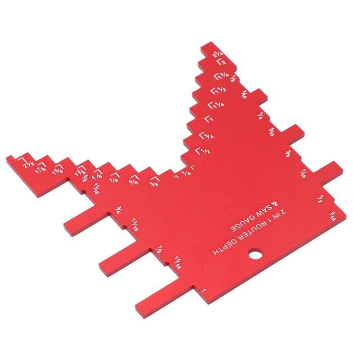 Emiif Jauge De Hauteur Réglable 0-50mm - Règle Précision Aluminium Pour Scie à Table Et Travail Du Bois
