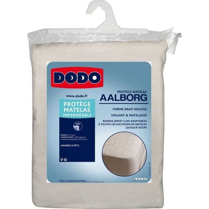 Protège Matelas Aalborg - DODO - Matelassé & Imperméable - 140 x 190 cm - Blanc