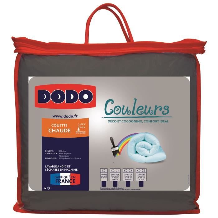 Dodo Couette Chaude 140x200 Cm Gris Achat Vente Couette