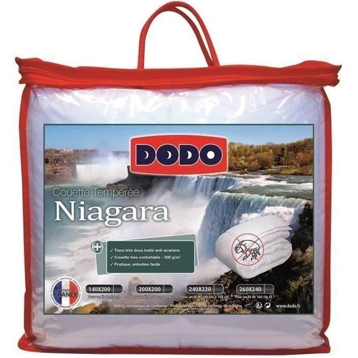 Dodo Couette Temperee 300g M Anti Acariens Niagara 140x200 Cm