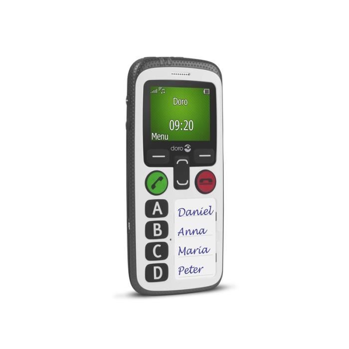 Vente T&eacute;l&eacute;phone portable DORO Téléphone mobile Secure 580 - 3G - GSM - 128 x 160 pixels - Blanc pas cher