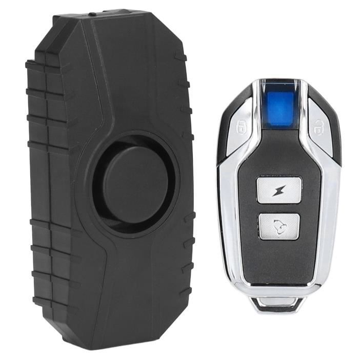 Alarme de Vélo Capteur de Mouvement Vibration Fil Alarme Moto Étanche Alarme de Vélo Électrique deco pack avec 1 télécommande
