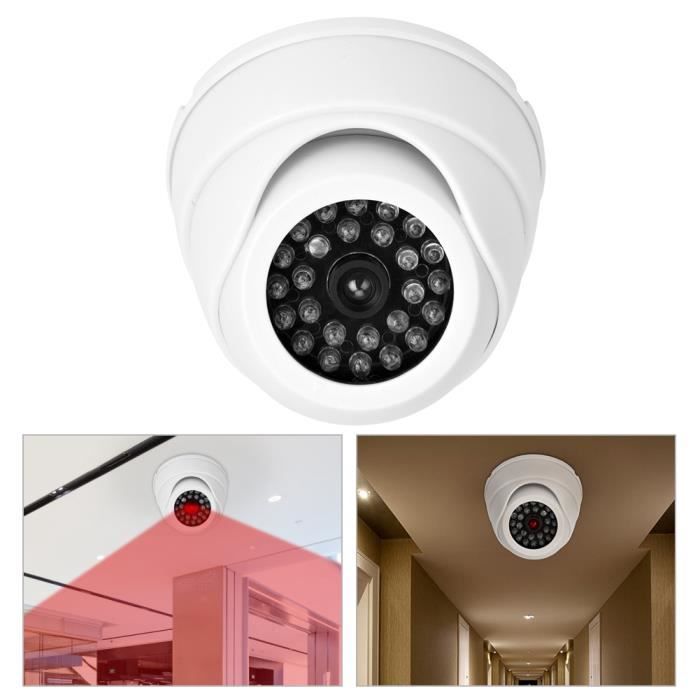 Caméra Factice O&W Avec LED Rouge - Dôme Réaliste - Effet Dissuasif - Piles AA Non Incluses