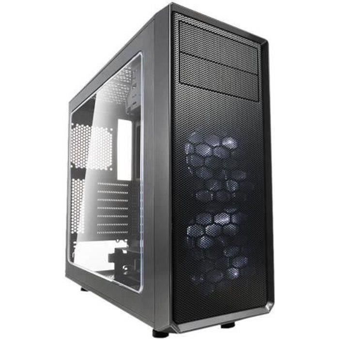 FRACTAL DESIGN BOITIER PC Focus G – Noir – Verre trempé – Format ATX (FD-CA-FOCUS-GY-W)