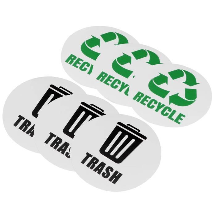 sticker recyclage plastique autocollant pour poubelles - Stickers