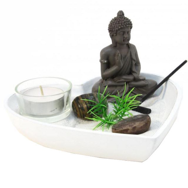 Jardin Zen Japonais Bouddha Plateau Coeur Cdiscount Maison