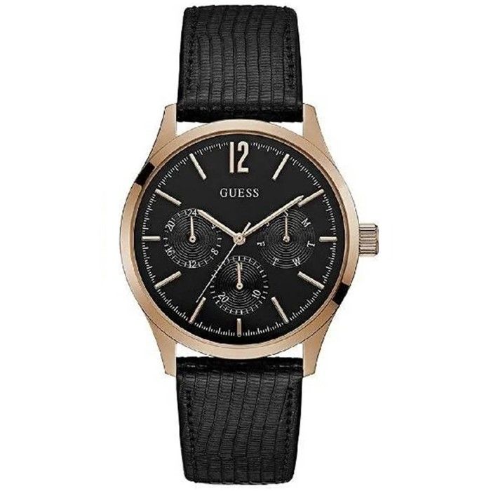 Montre GUESS Femme 2 En 1 Cuir Et Acier - Mouvement Quartz - Cadran Argenté - Neuve Avec étiquettes