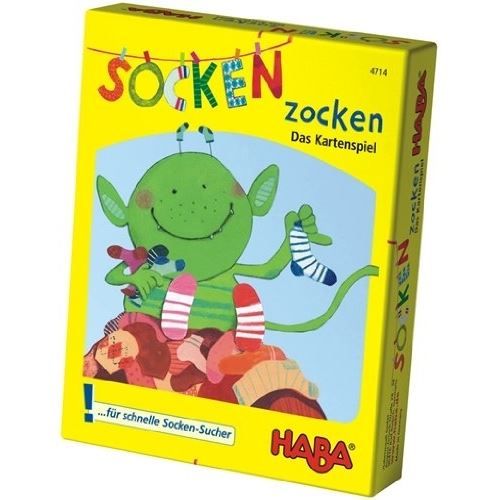HABA 4714 – Calzini, Gioco Di Carte Per Bambini Dai 4 Anni, Gioco Di Reazione E Concentrazione, 2-6 Giocatori, 10 Minuti