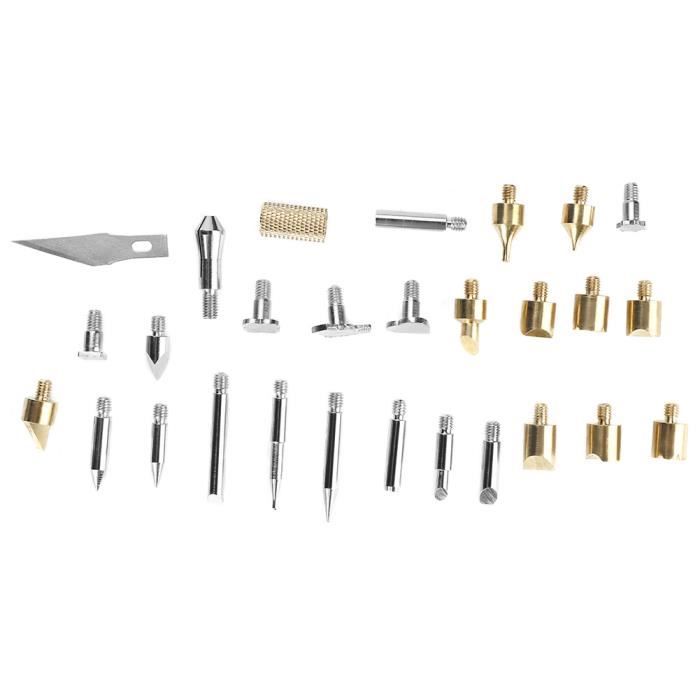 ENSEMBLE DE POINTES De Combustion Du Bois, Pochoir Pour Stylo à Bois