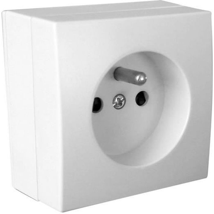 Prise Murale 16A Avec 2 Ports USB - Blanc/Gris - Zenitech Bolea - Charge Rapide Et Design Moderne - 7