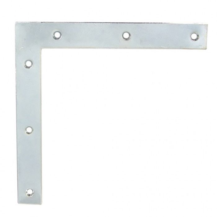 Equerre fenêtre tête carrée - AFBAT - 20x2 l.140 - Acier - Blanc - 90°