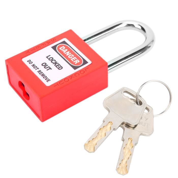 Lot De 6 Cadenas De Consignation Rouge Brady ABUS 38 Mm - Pour Maintenance, Condamnation - Neuf Sous Emballage