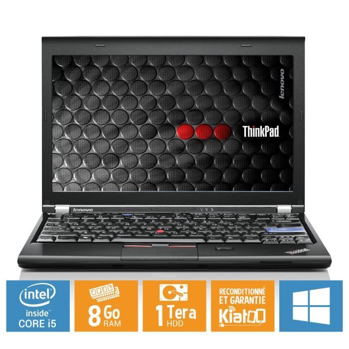 Achat PC Portable Ultrabook portable LENOVO THINKPAD x220 core i5 8 go ram 1 to disque dur,ordinateur portable reconditionné,w7 pas cher