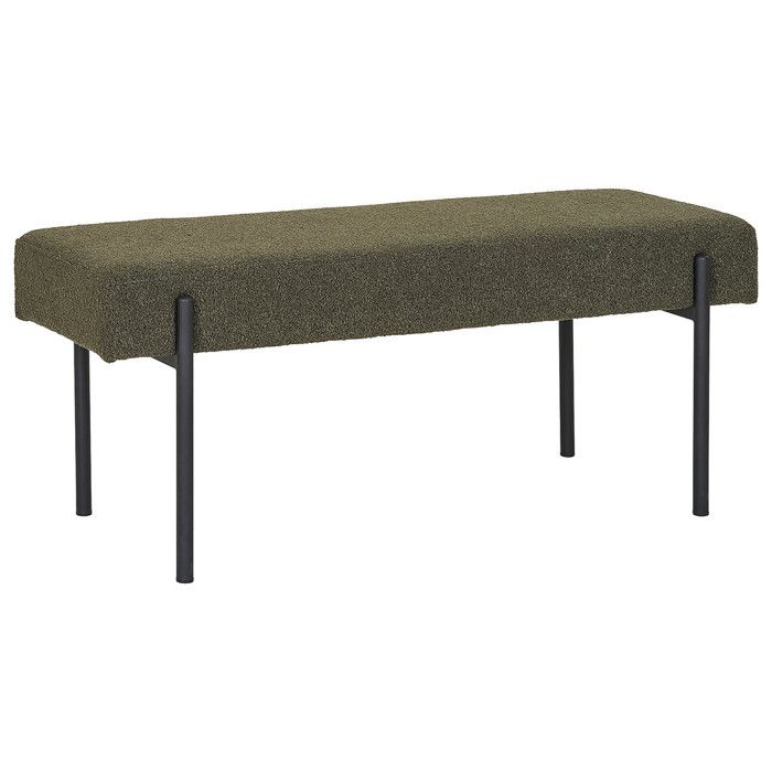 Romeo - banc - tissu bouclette - 100 cm - Vert Kaki Romeo - banc - tissu bouclette - 100 cm - Vert Kaki