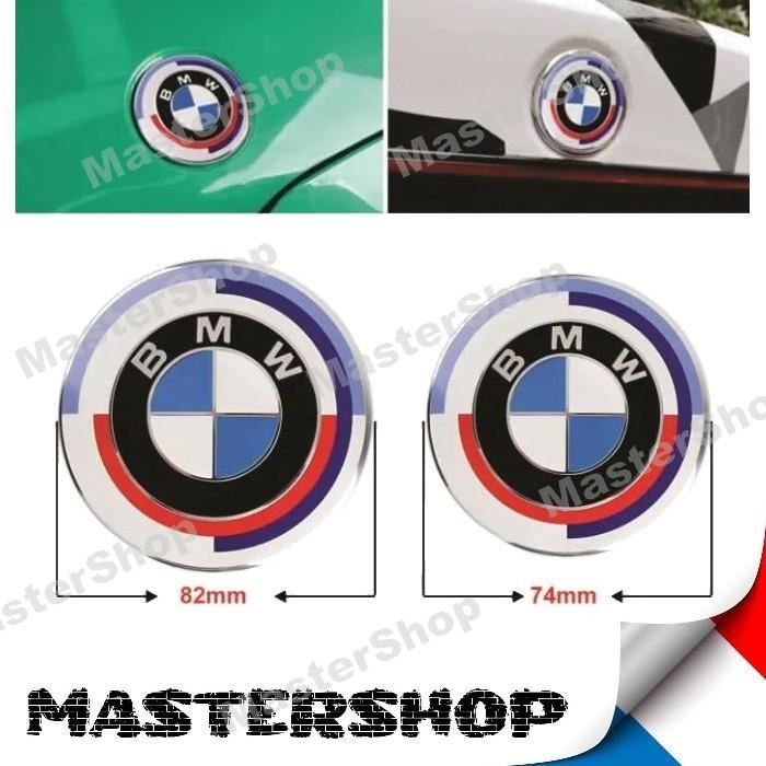 LOGO 50E Anniversaire Pour BMW 82 mm et 74mm Capot Coffre Emblème Insigne - Mastershop