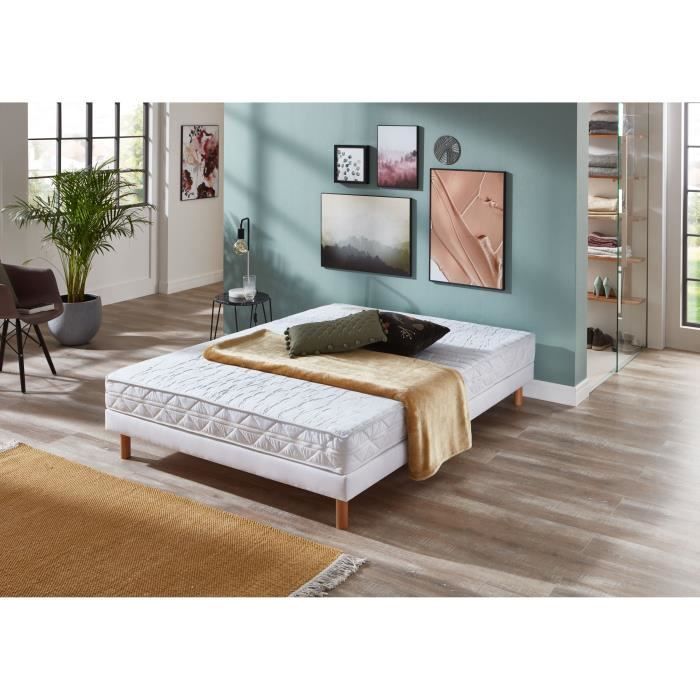 DORMIPUR Ensemble matelas + sommier 140 x 190 cm - Mémoire de forme -  MEMORYTECH - Cdiscount Maison