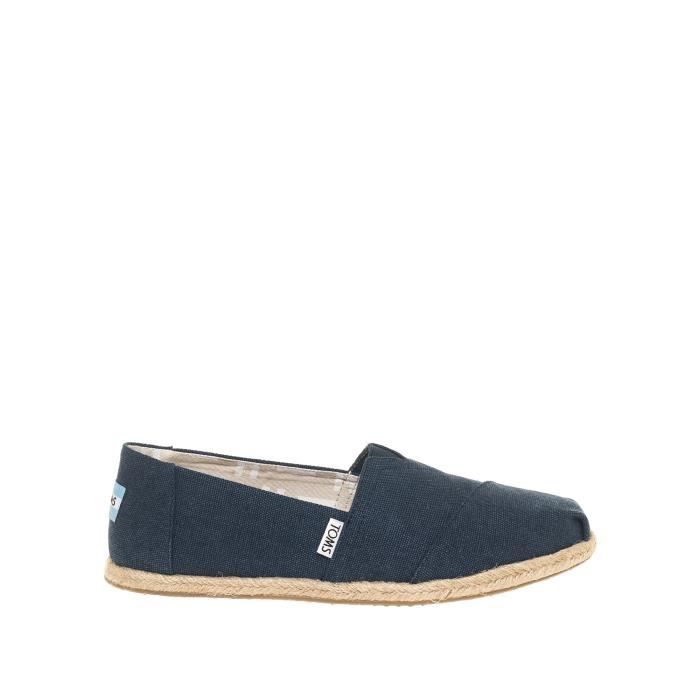 Espadrilles Toms Femme Toile délavée Marine Slip-in Confortable