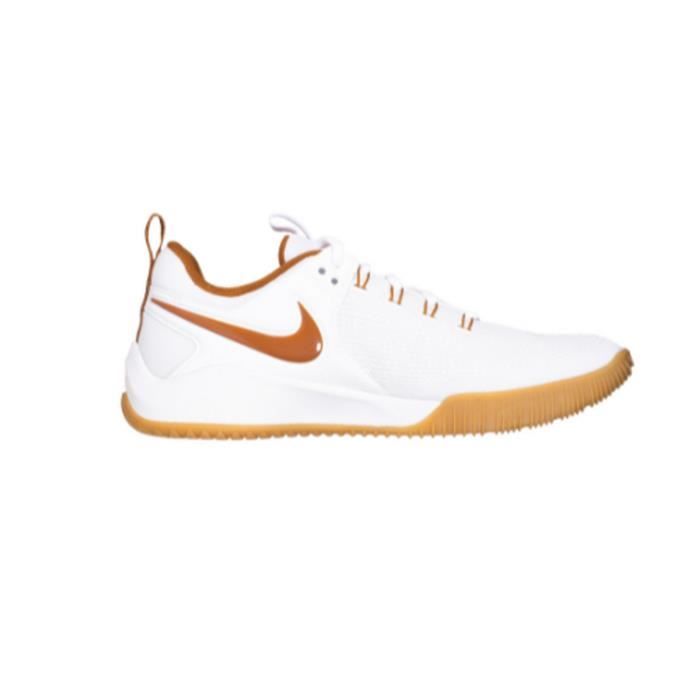 chaussures de volleyball indoor nike air zoom hyperace 2 se - white/orange - 45