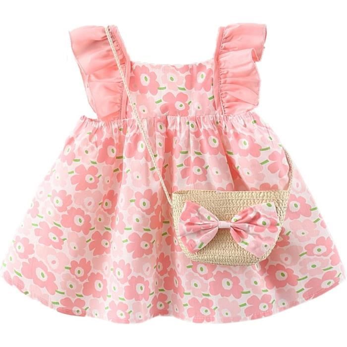 Pull Fille Floral Rose Taille 8 Ans – Col Rond Manches Longues