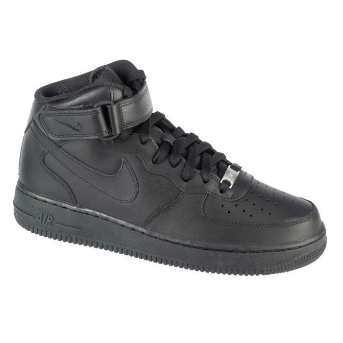 Nike Nike Air Force 1 Mid 07 Homme Noir — Baskets cuir avec technologie Nike Air