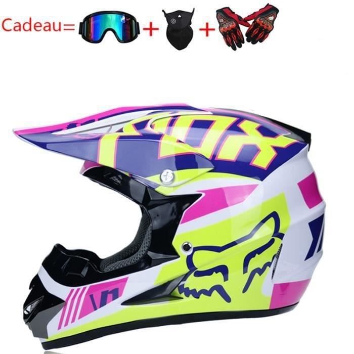 Casque Moto Cross enfant de Marque luxe Casque hors route Casque vtt cool  Casque Intégral de descente - Cdiscount Auto