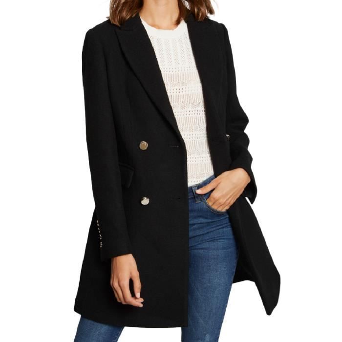 manteau noir femme droit