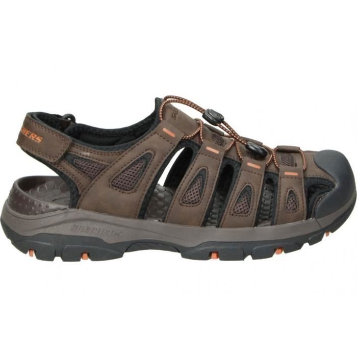 Skechers SANDALES SKECHERS 204111-CHOC CABALLERO CHOCOLATE - Homme - Marron - Brun - Scratch - Plat - Synthétique